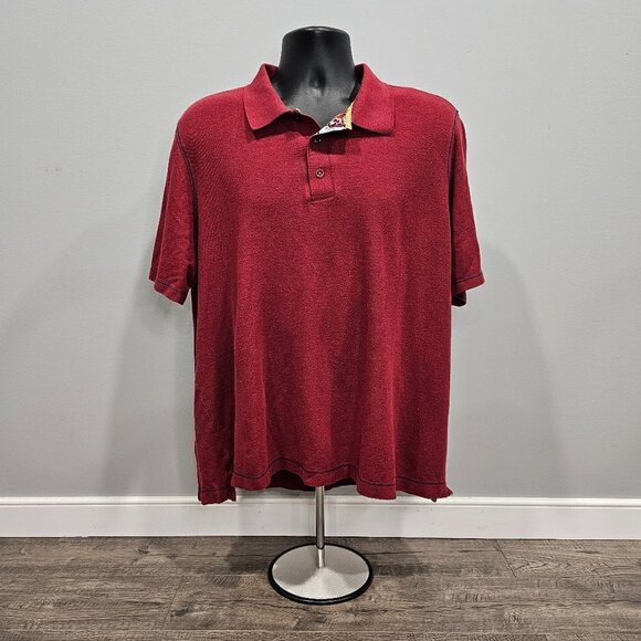 Robert Graham Men's Red Cotton/Modal Colorful Polo - Size (XL) - Great Condition - Picture 1 of 10